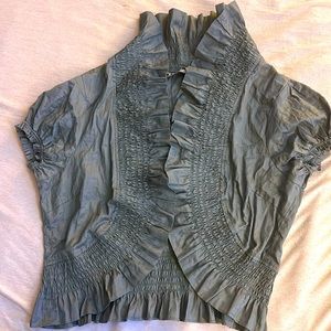 Cropped ruffle jacket